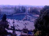 Piazza del Popolo vista dalla terrazza del  Pincio